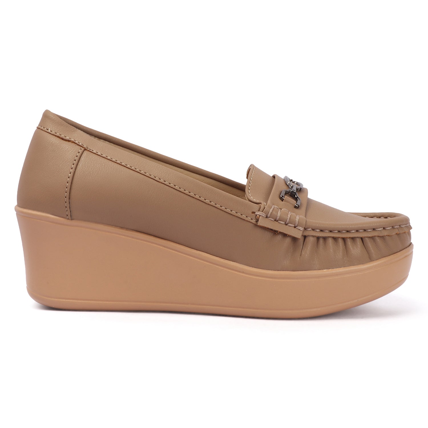 Elevated Sole, Metal Embellishments, Casual Loafers