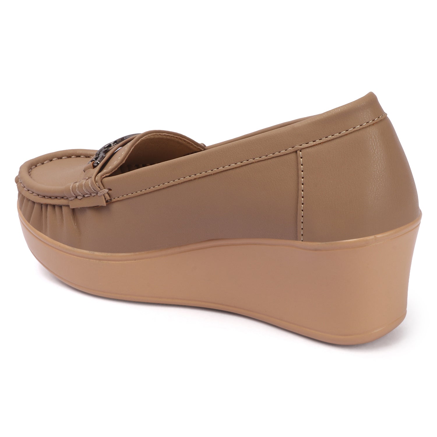 Elevated Sole, Metal Embellishments, Casual Loafers