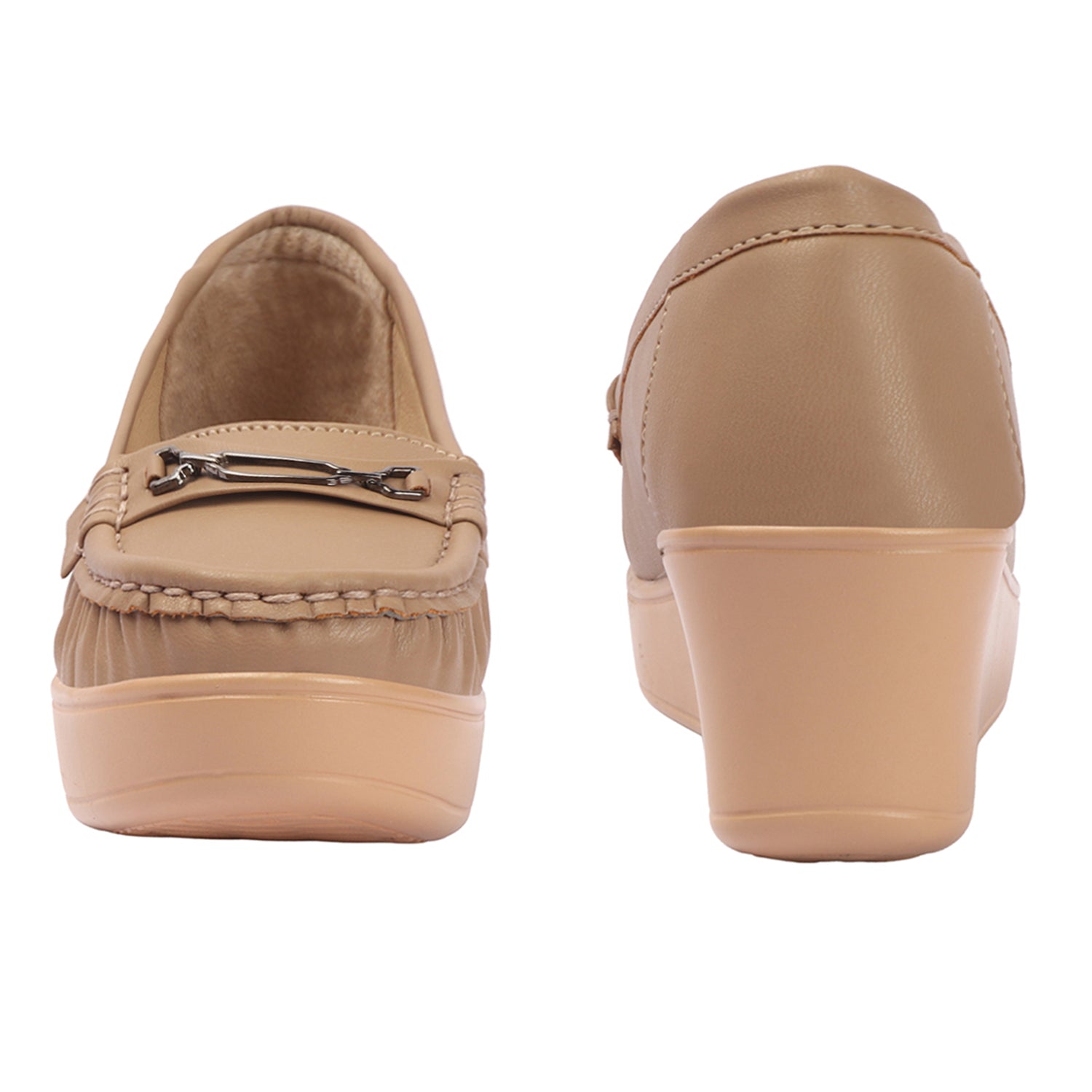 Elevated Sole, Metal Embellishments, Casual Loafers