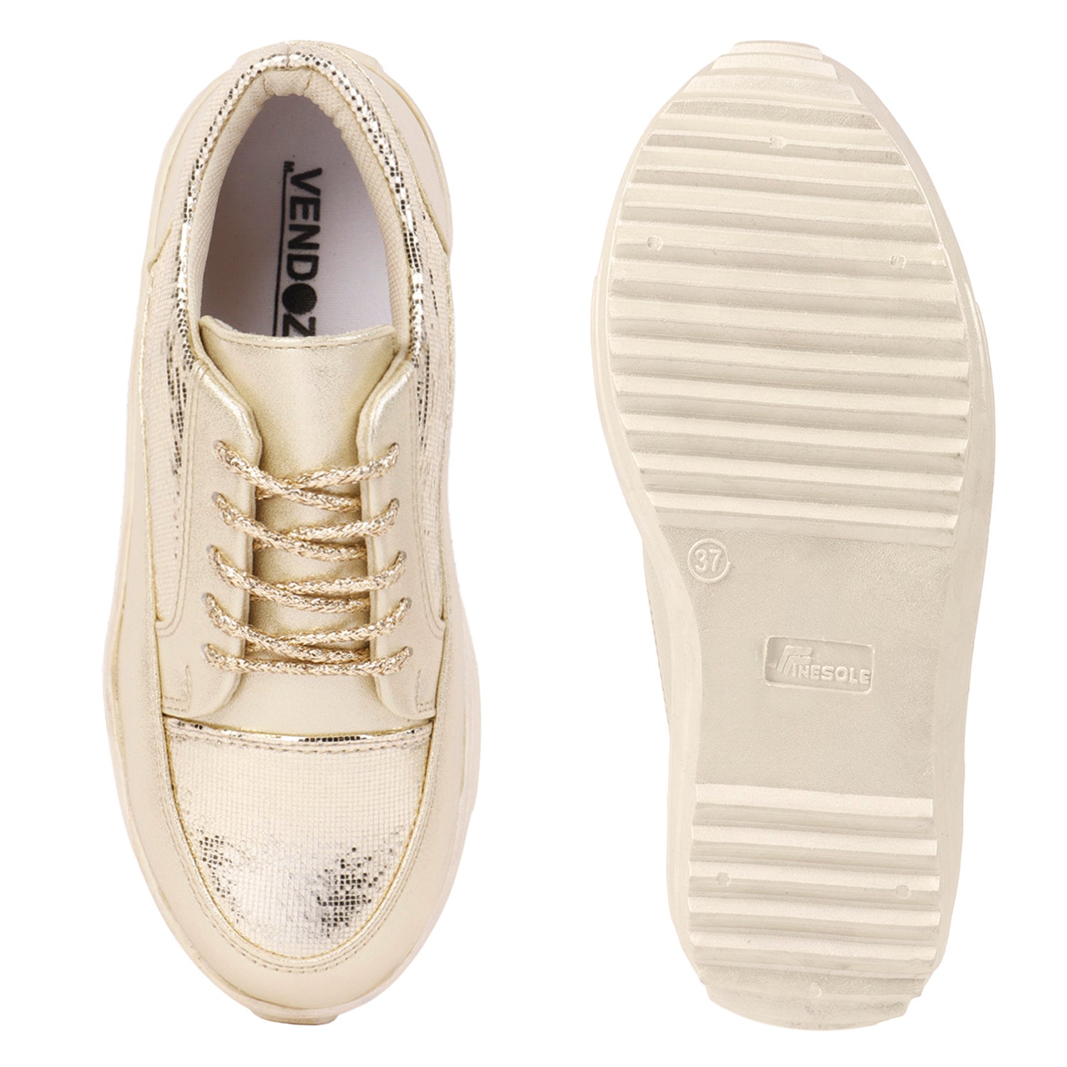 WOMEN GOLDEN SNEAKERS- CNV4043