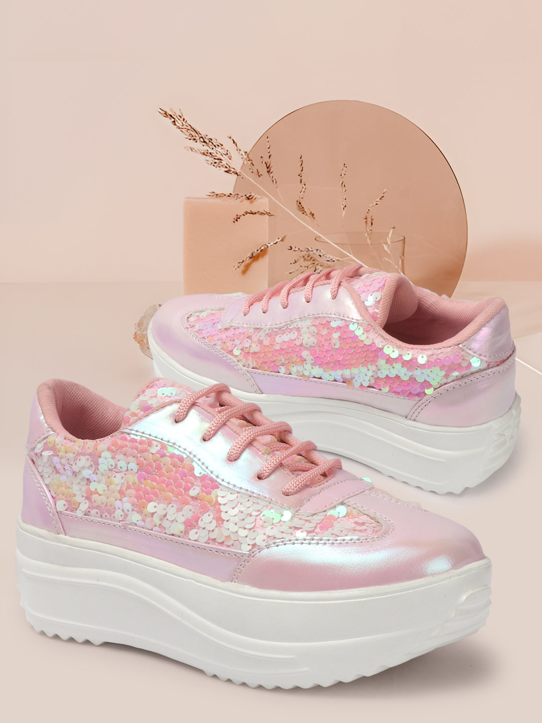 WOMEN GOLDEN SNEAKERS- CNV4040