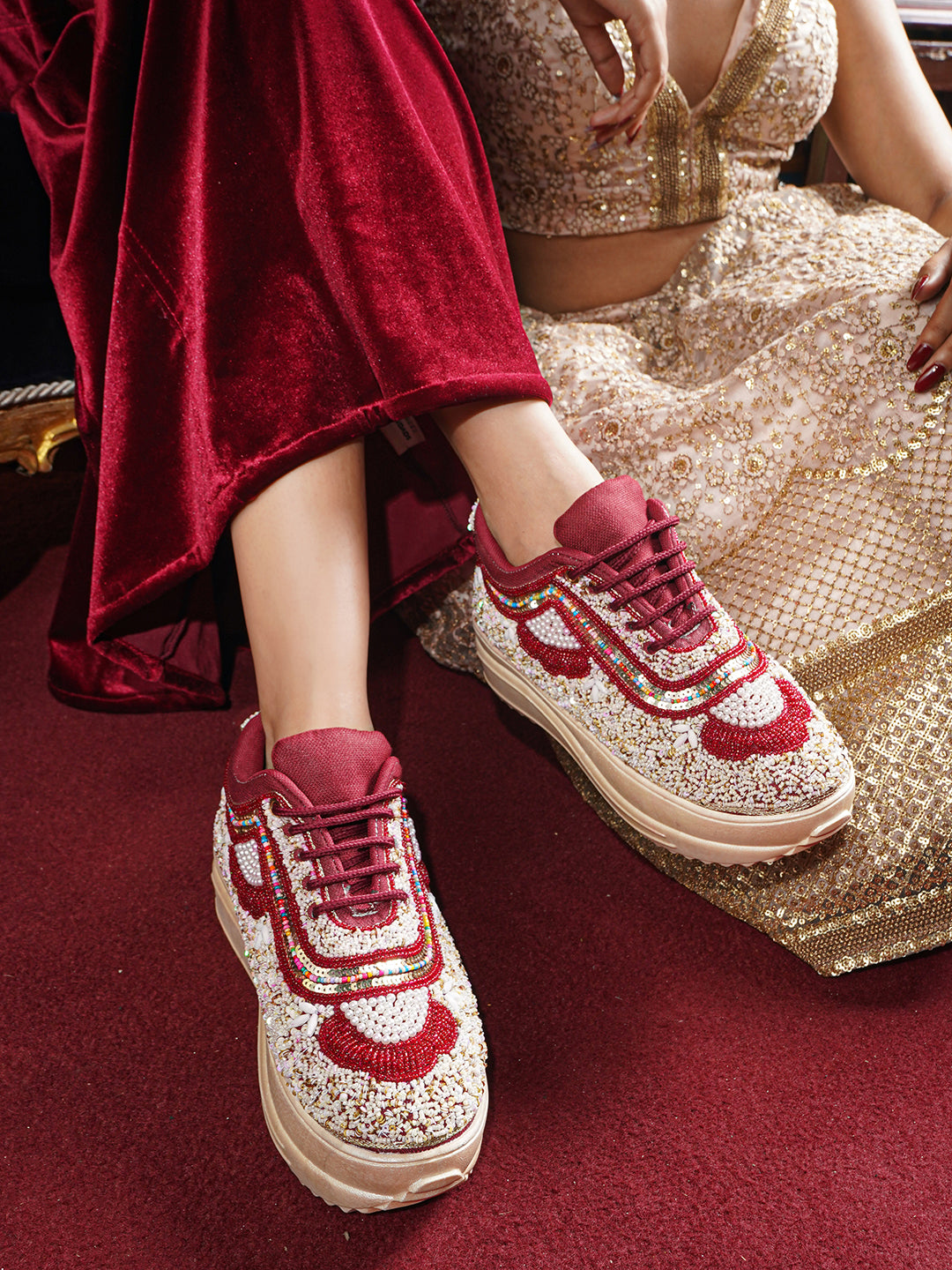 Beaded Bliss Party Sneakers