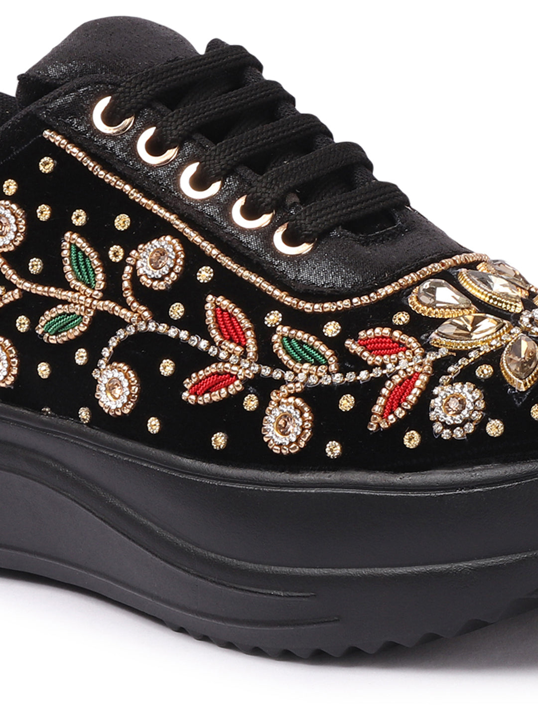 BRIDAL GLITTERY EMBROIDERY WEDDING AND PARTY SNEAKERS -CNV4032