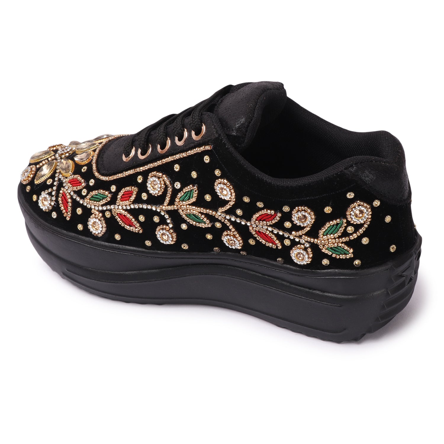 BRIDAL GLITTERY EMBROIDERY WEDDING AND PARTY SNEAKERS -CNV4032