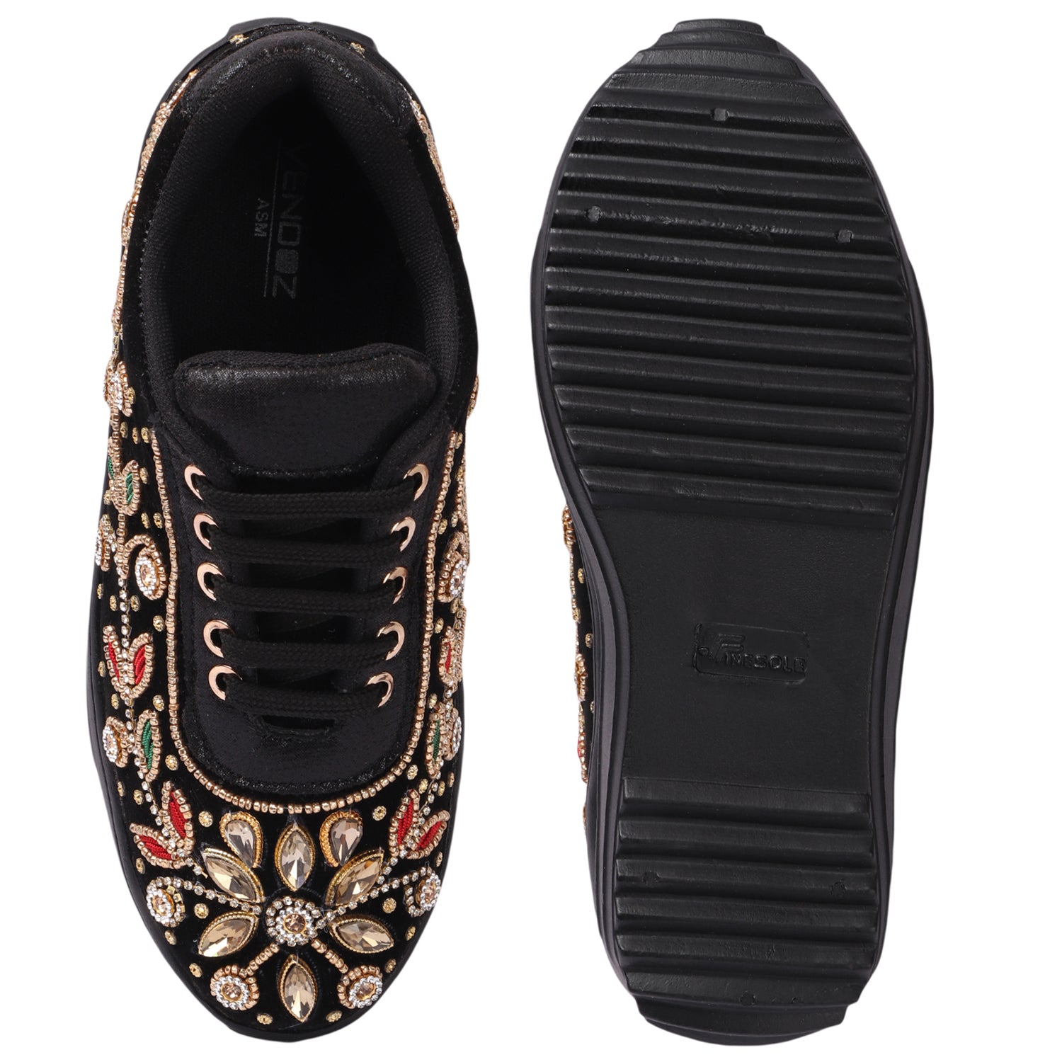 BRIDAL GLITTERY EMBROIDERY WEDDING AND PARTY SNEAKERS -CNV4032