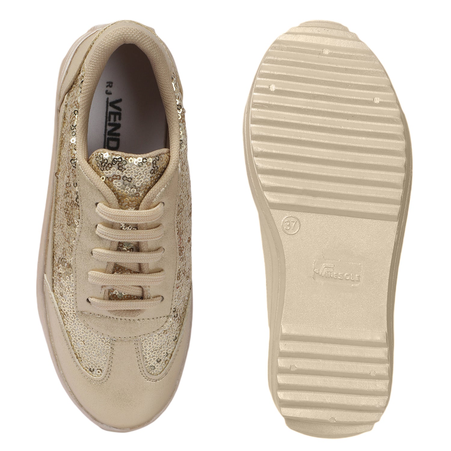 WOMEN GOLDEN SNEAKERS- CNV4040