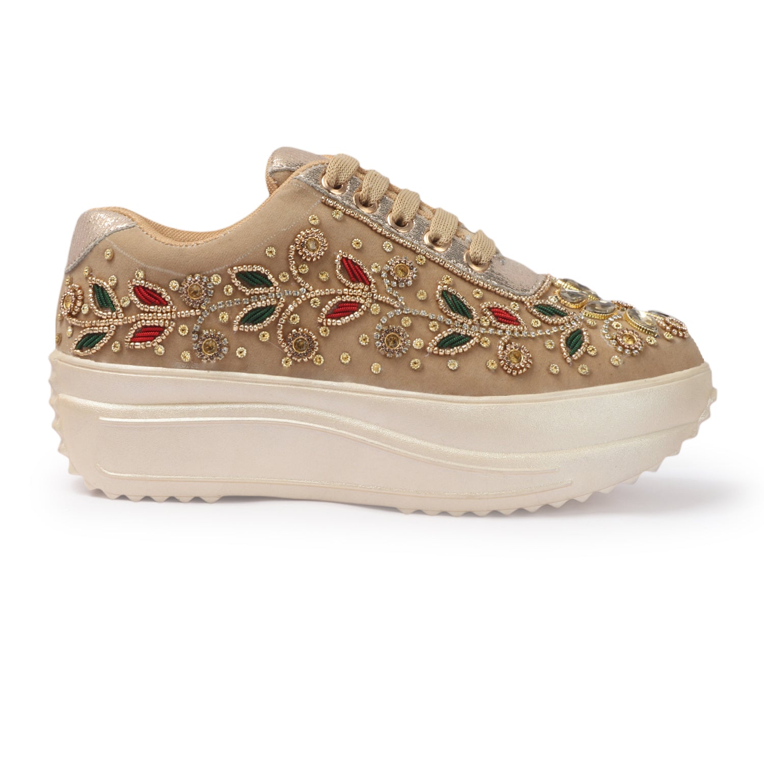 BRIDAL GLITTERY EMBROIDERY WEDDING AND PARTY SNEAKERS -CNV4032