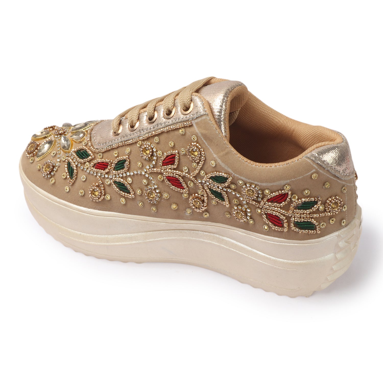 BRIDAL GLITTERY EMBROIDERY WEDDING AND PARTY SNEAKERS -CNV4032
