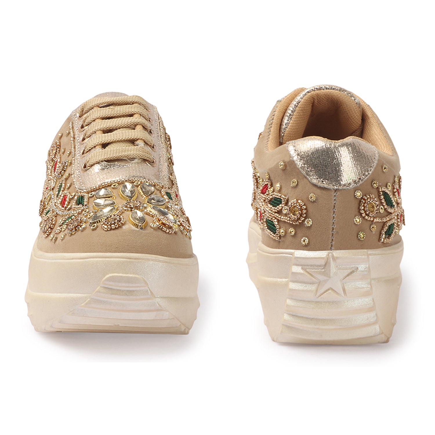 BRIDAL GLITTERY EMBROIDERY WEDDING AND PARTY SNEAKERS -CNV4032