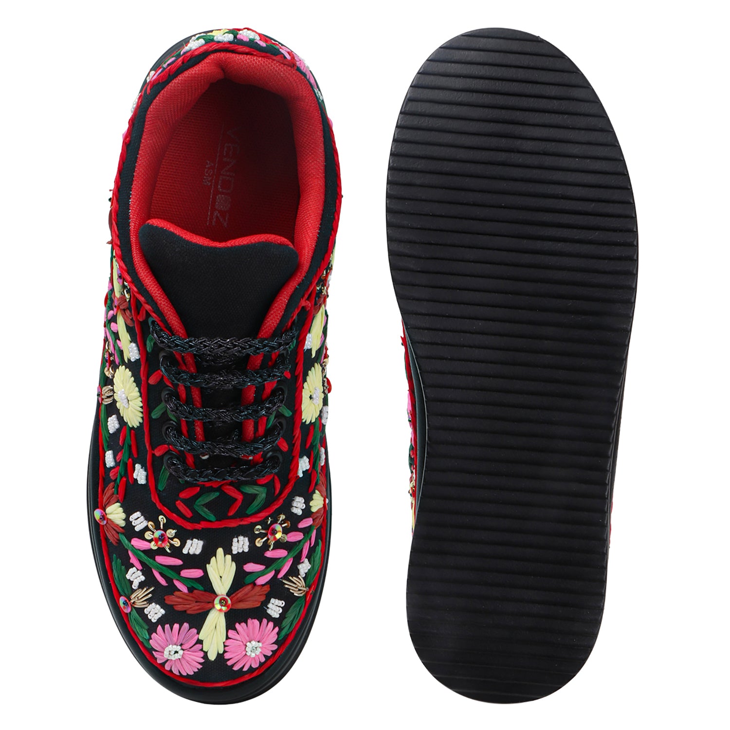 Handwoven Floral Sneakers for Wedding and Sangeet