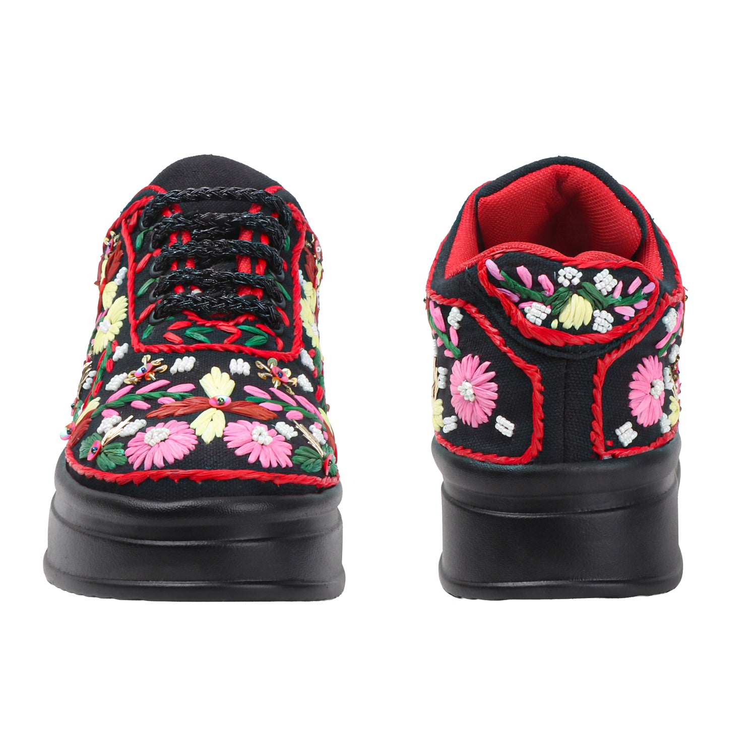 Handwoven Floral Sneakers for Wedding and Sangeet