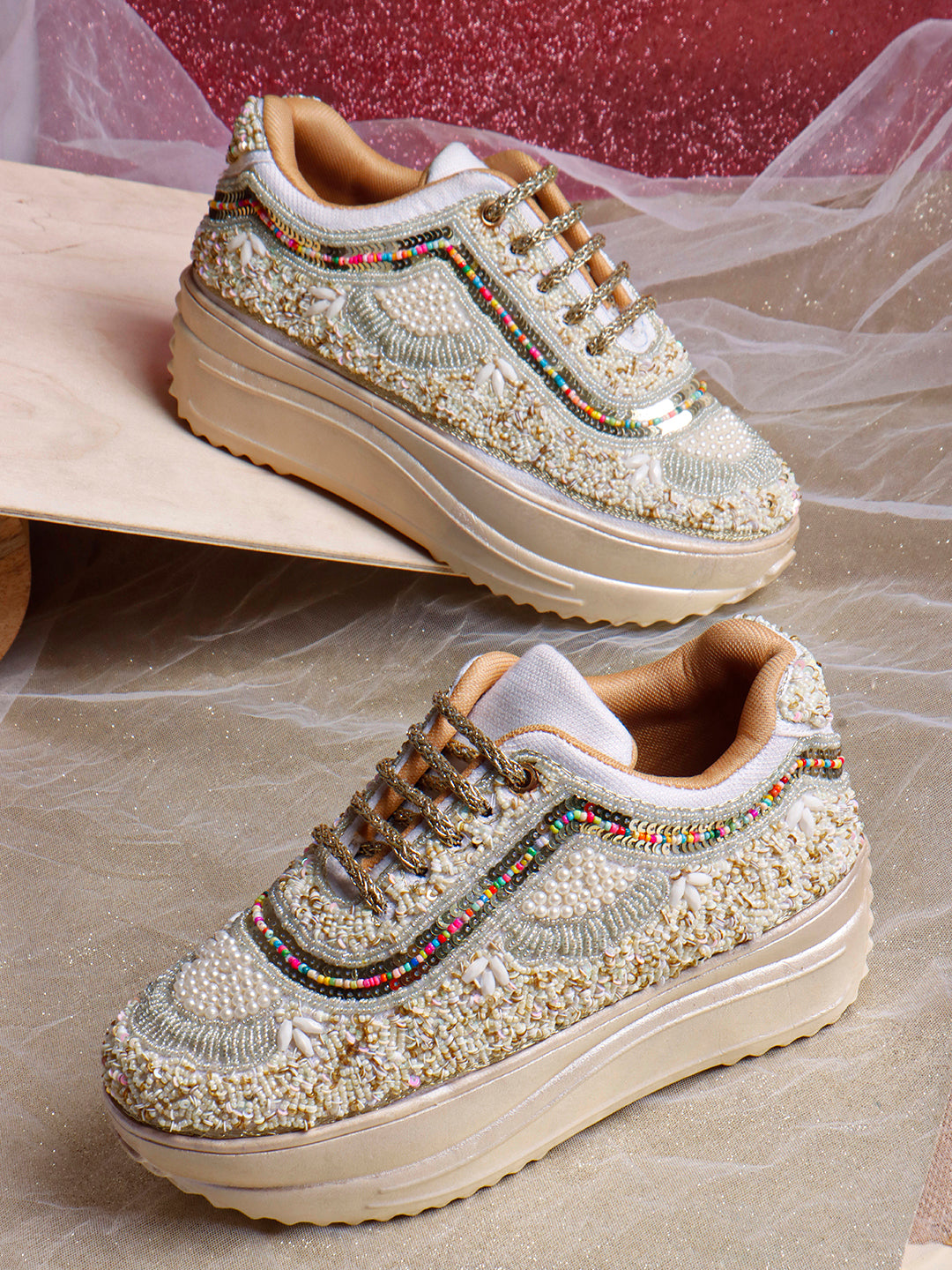 Beaded Bliss Party Sneakers