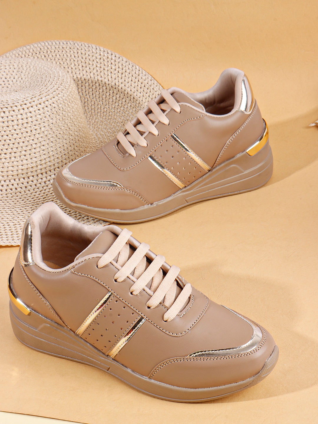 Vendoz High Heel sneaker shoes for women - CNV7051WT