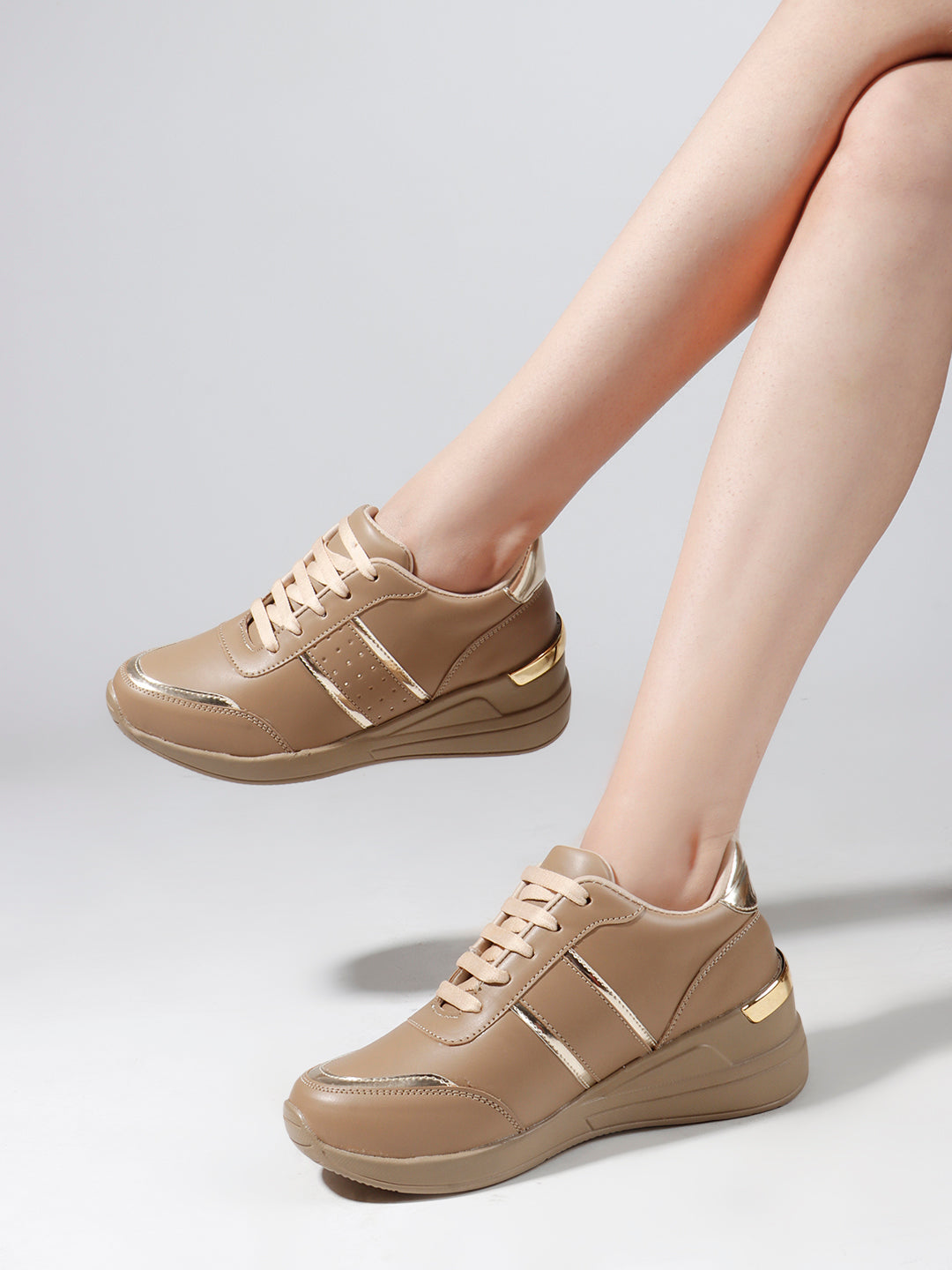 Vendoz High Heel sneaker shoes for women - CNV7051WT