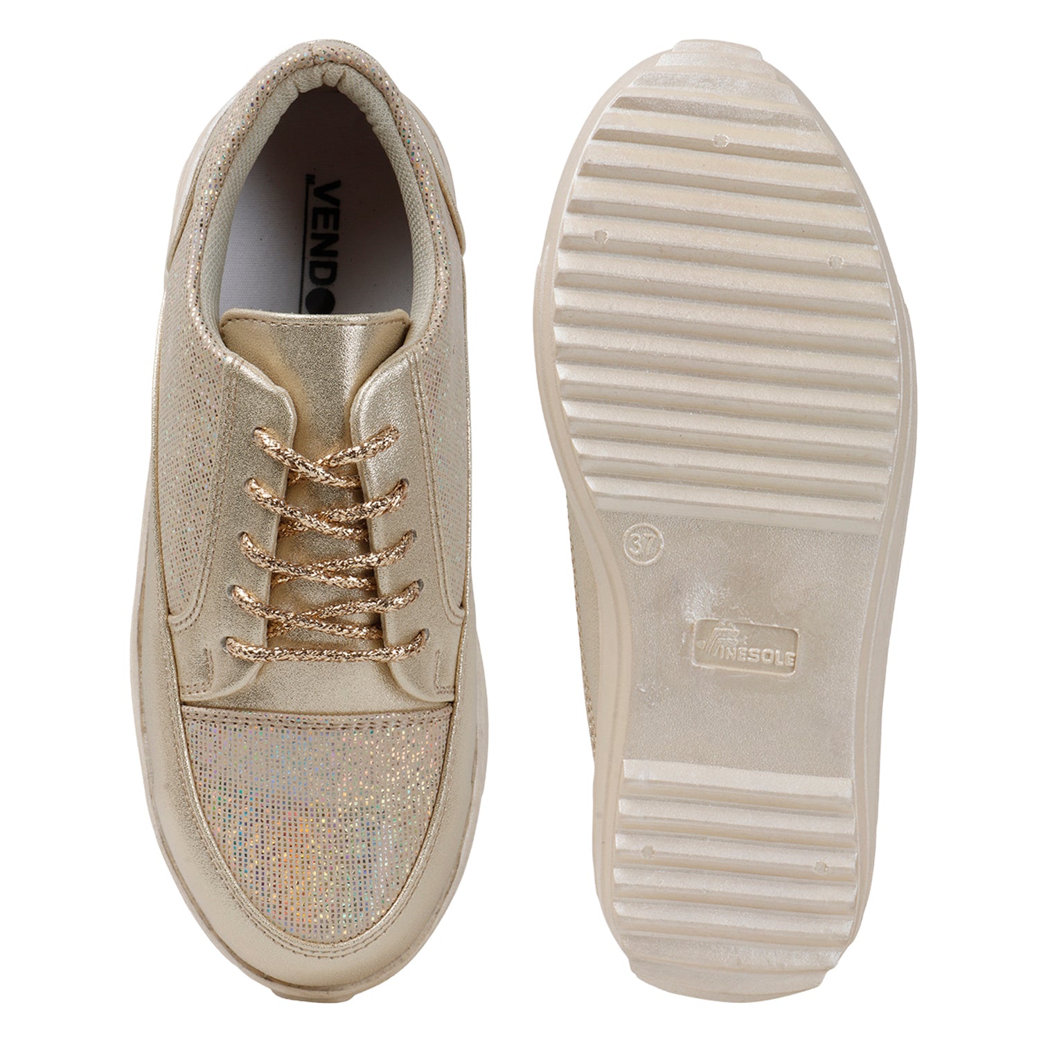 WOMEN GOLDEN SNEAKERS- CNV4044